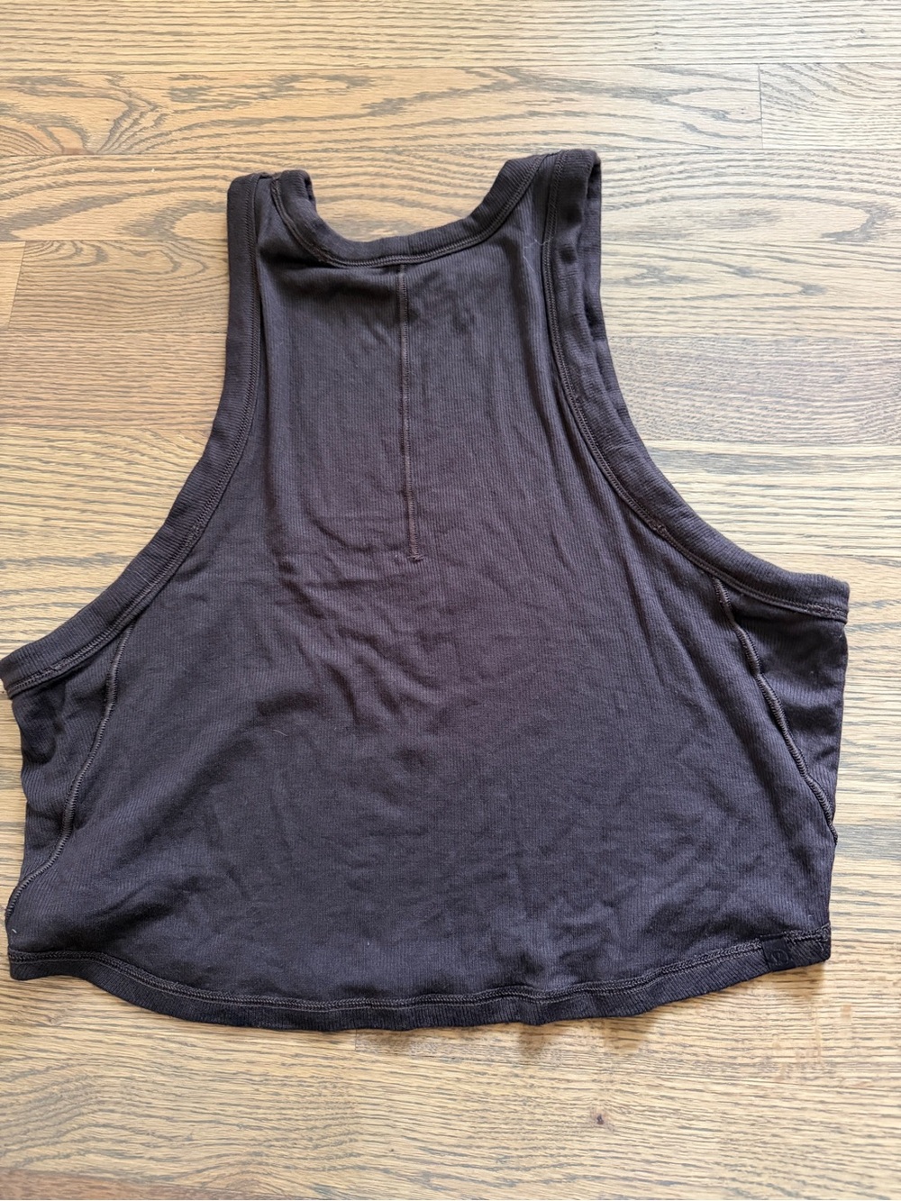lululemon athletica Women's Chocolate Brown Cropped Racerback Tank